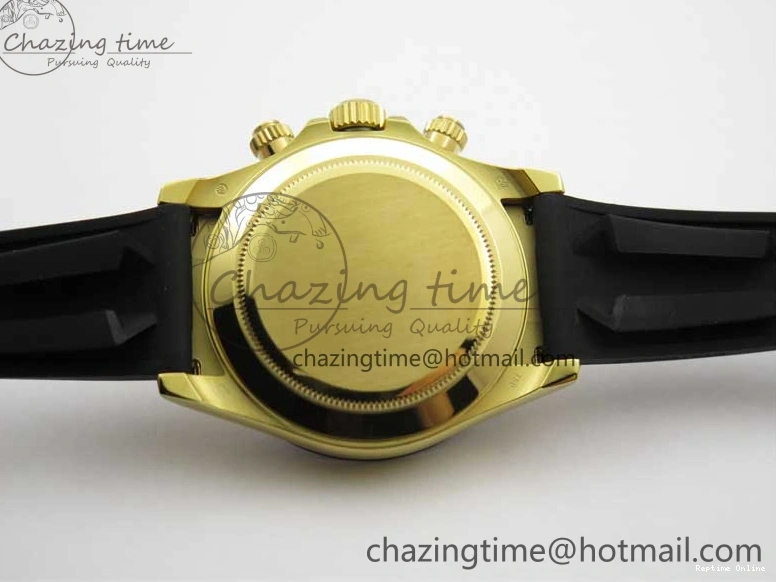0501 Sporty Daytona 116518 KKF 1:1 Best Edition 904L Steel YG Black Dial on Rubber Strap A 2455